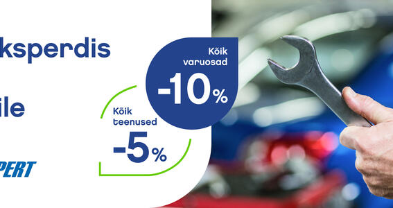 Autoekspertis kõik teenused -5% soodsamad ja kõik varuosad -10% soodsamad